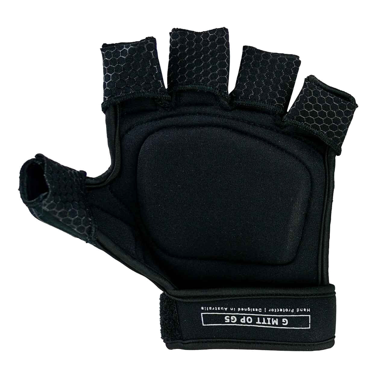 Gryphon G-Mitt OP G5 field hockey glove with padded backhand and open palm design