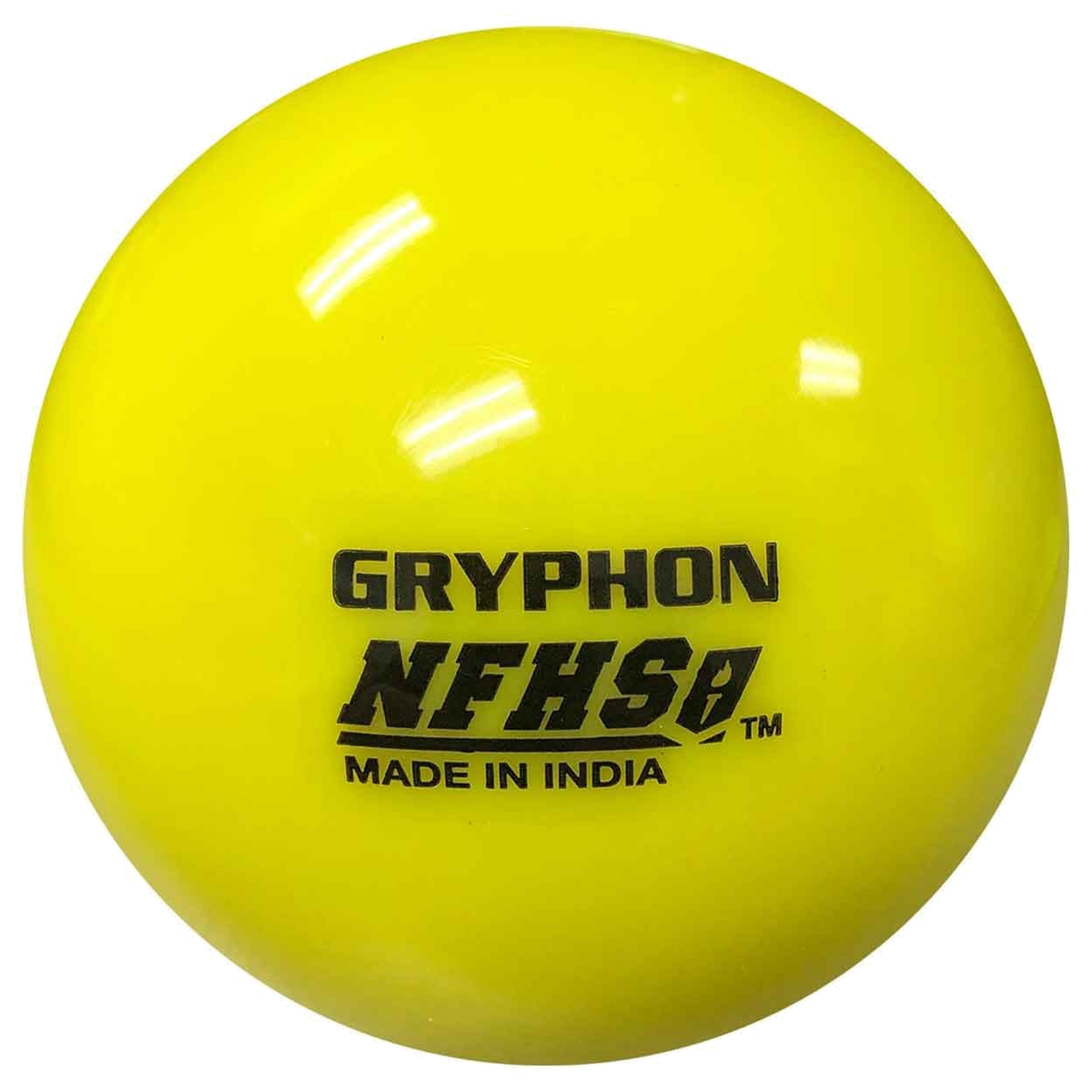 GRYPHON multi-turf NFHS field hockey game ball designed for reliable performance across surfaces, sold in dozen pack