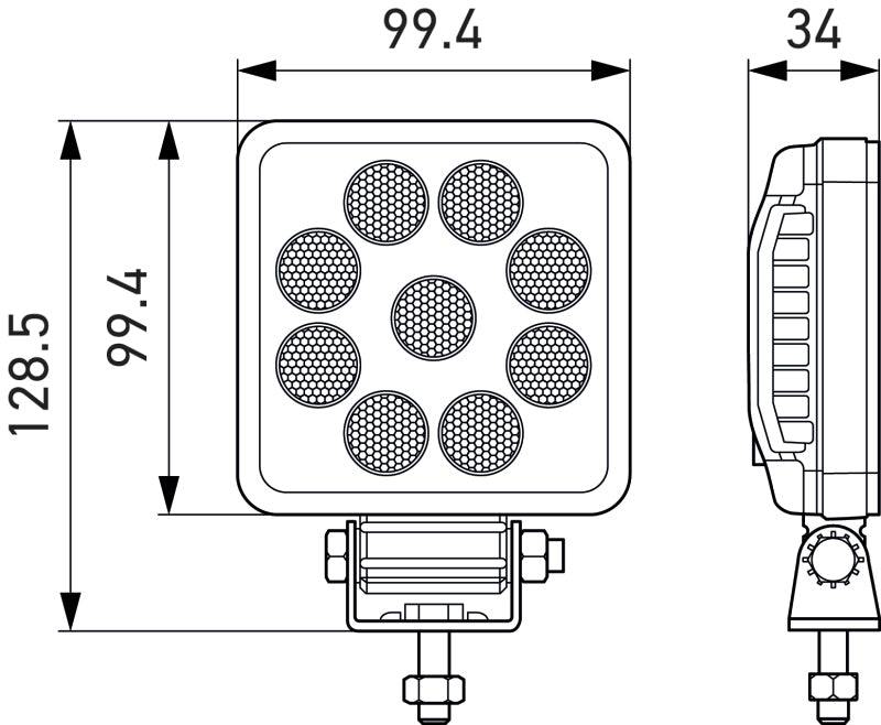 Hella ValueFit LED Work Light PS1000 LED MV CR LT - View 2