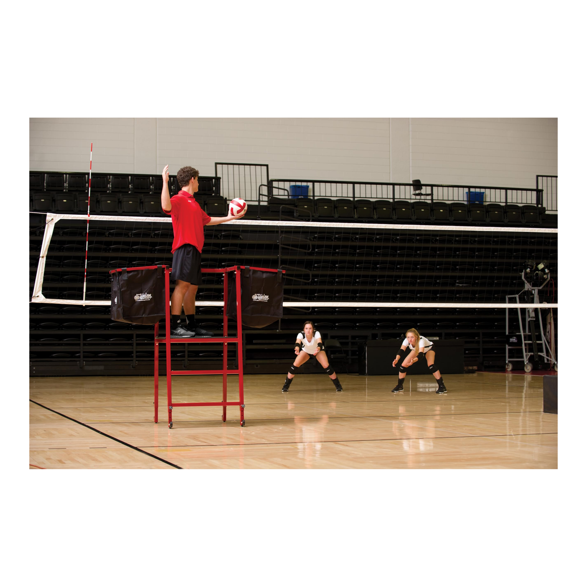 Tandem Sport Training Tower Volleyball Coaching Stand - Alternate View 1