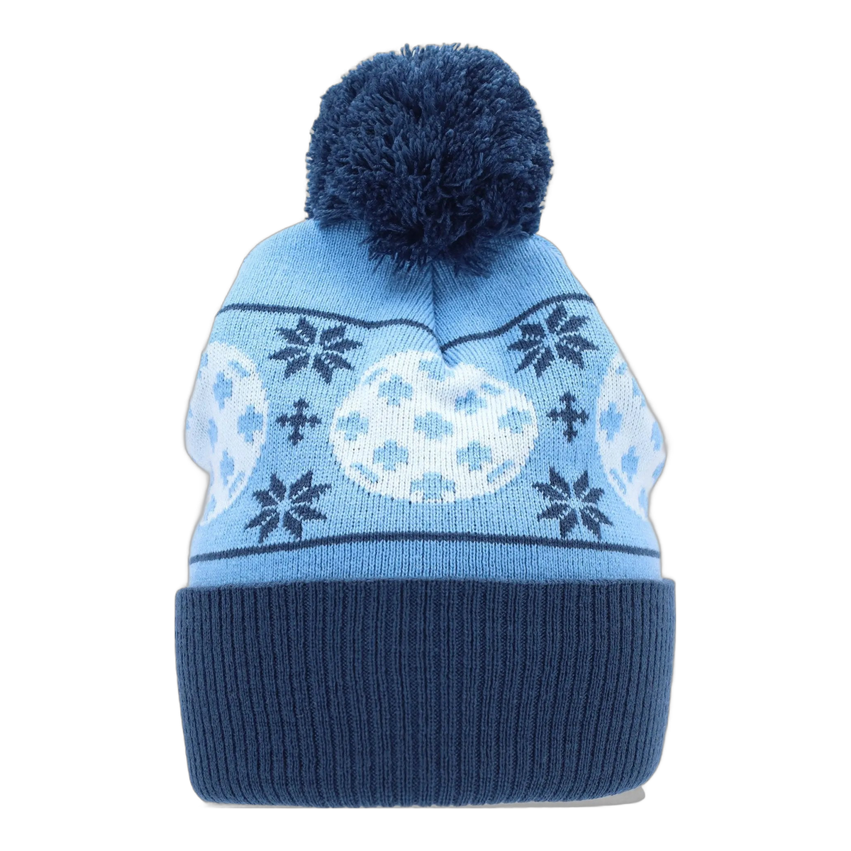 Gamma Holiday Pickleball Beanie in Blue Snowflake - product view