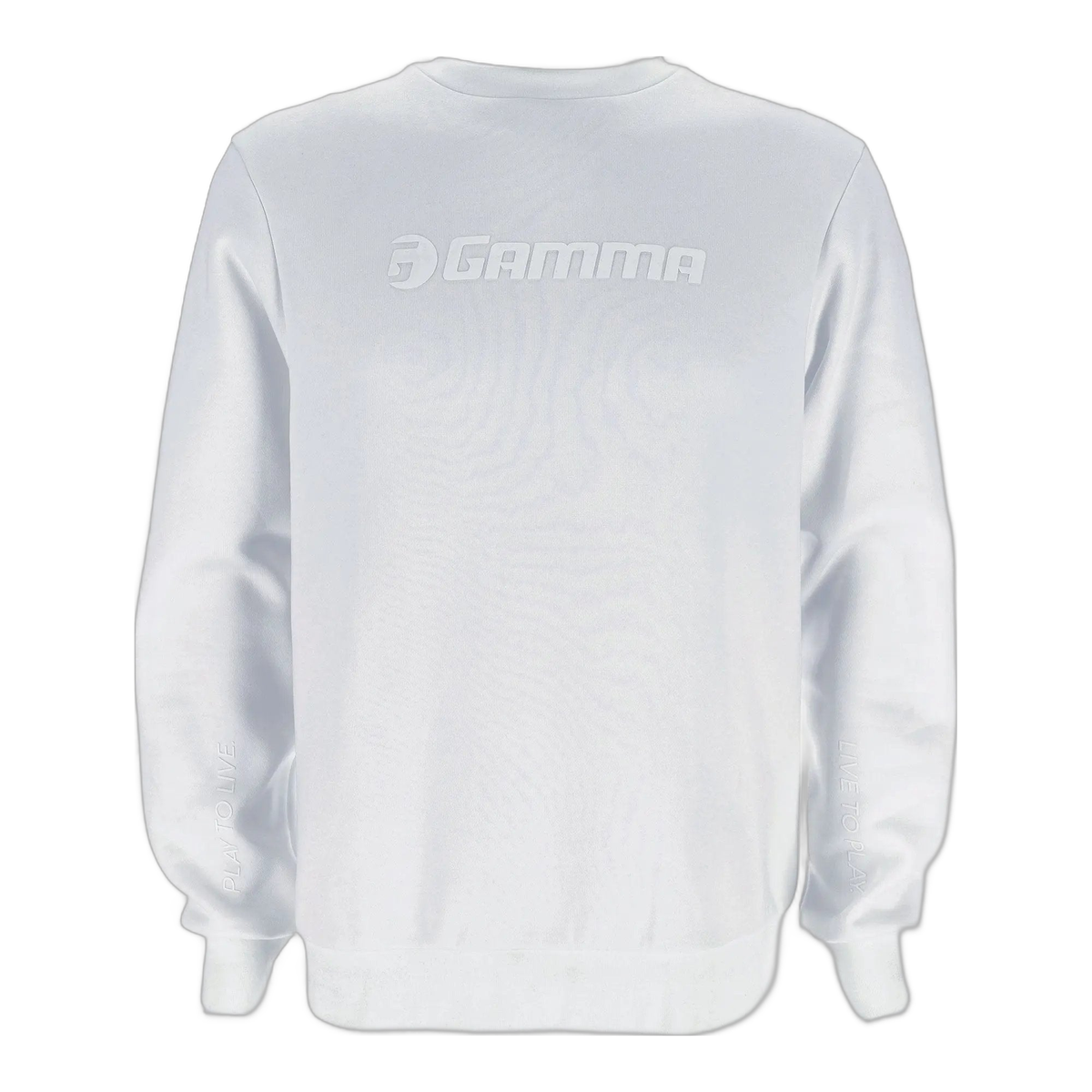 Gamma Unisex Crew-Neck Sweatshirt in White - front view