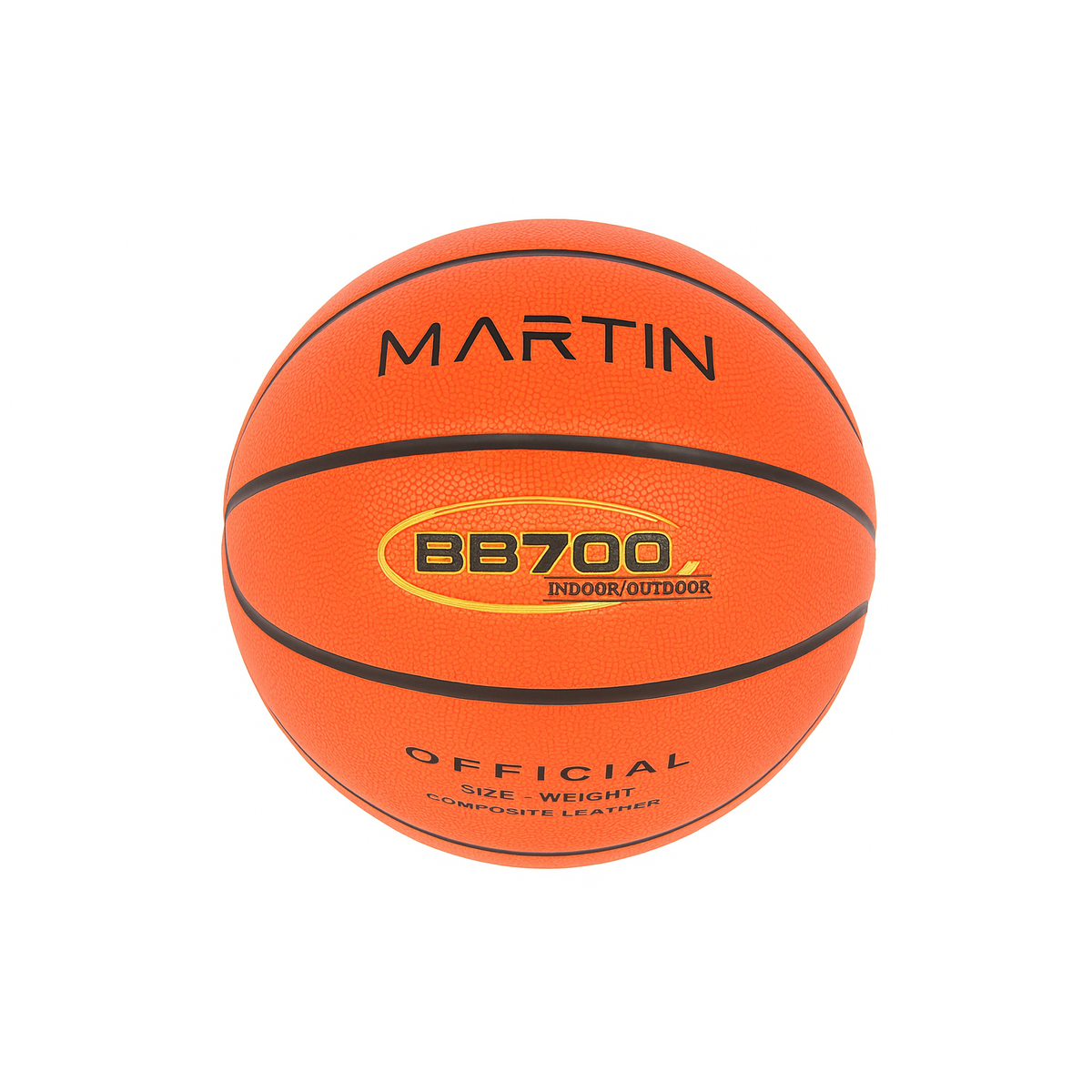 Martin Sports Composite Leather Indoor Outdoor Basketball, Official Size 7 - Front View