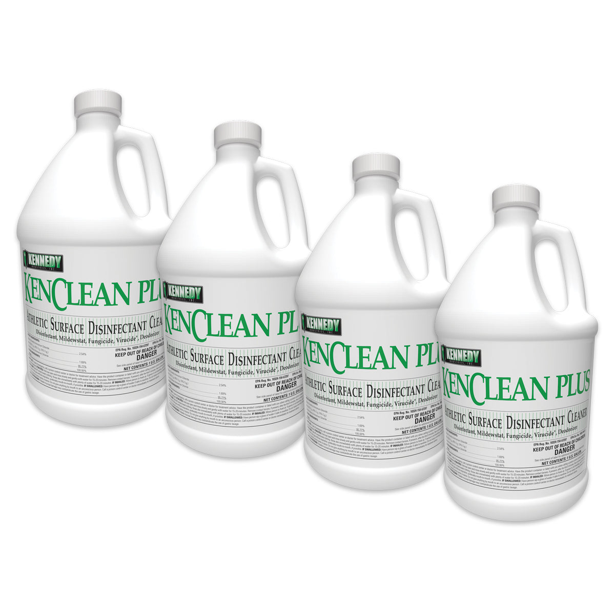 Kennedy KenClean Plus Athletic Disinfectant Cleaner Concentrate - 1 Gallon (Pack of 4) with Proportion Aid