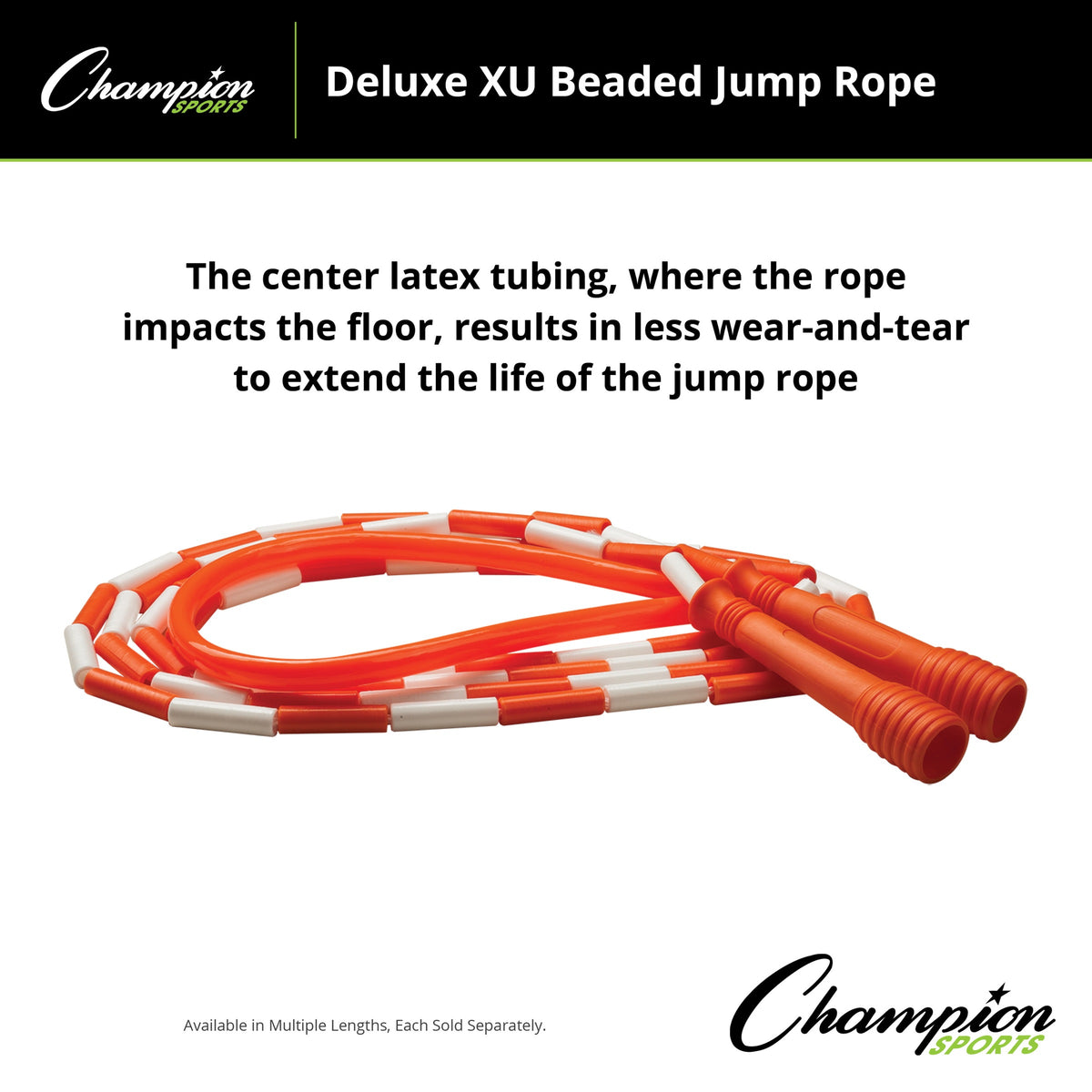 Champion Sports Deluxe XU Beaded Jump Rope - Alternate View 9