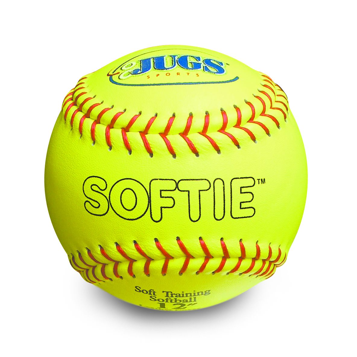 JUGS Softie Softballs, Game-Ball Yellow, Dozen in 12" Softball - Front View