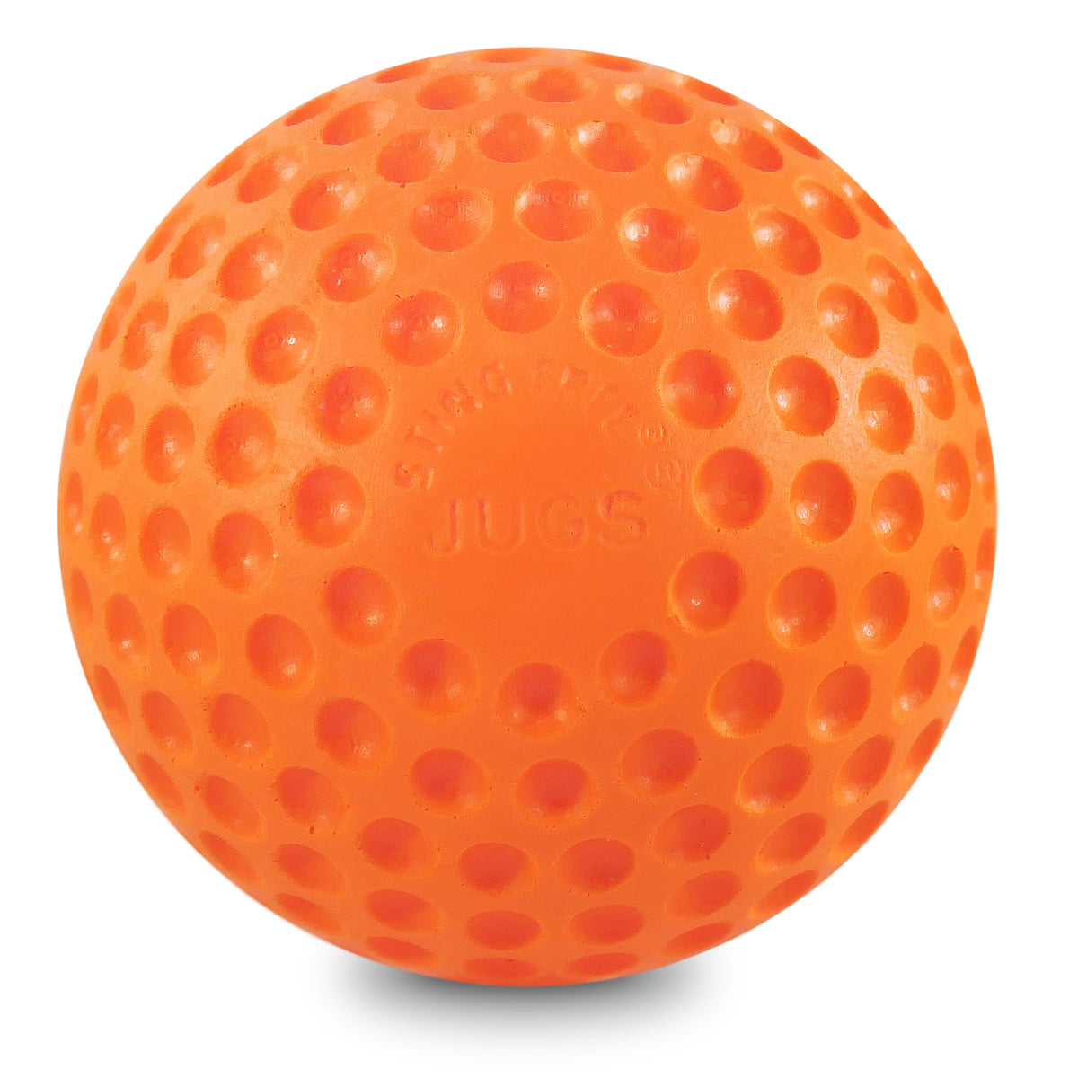 JUGS Low Impact Multi-Use Practice Baseballs, Orange, Dozen - Front View