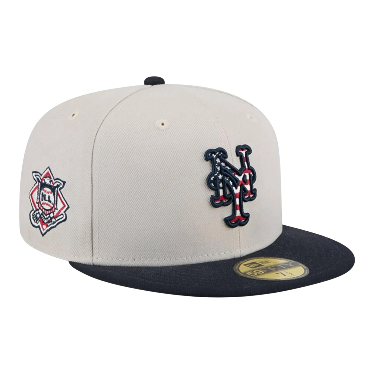 New Era 59FIFTY MLB New York Mets Independence Day 2024 Men's Fitted Hat — Gray/Navy