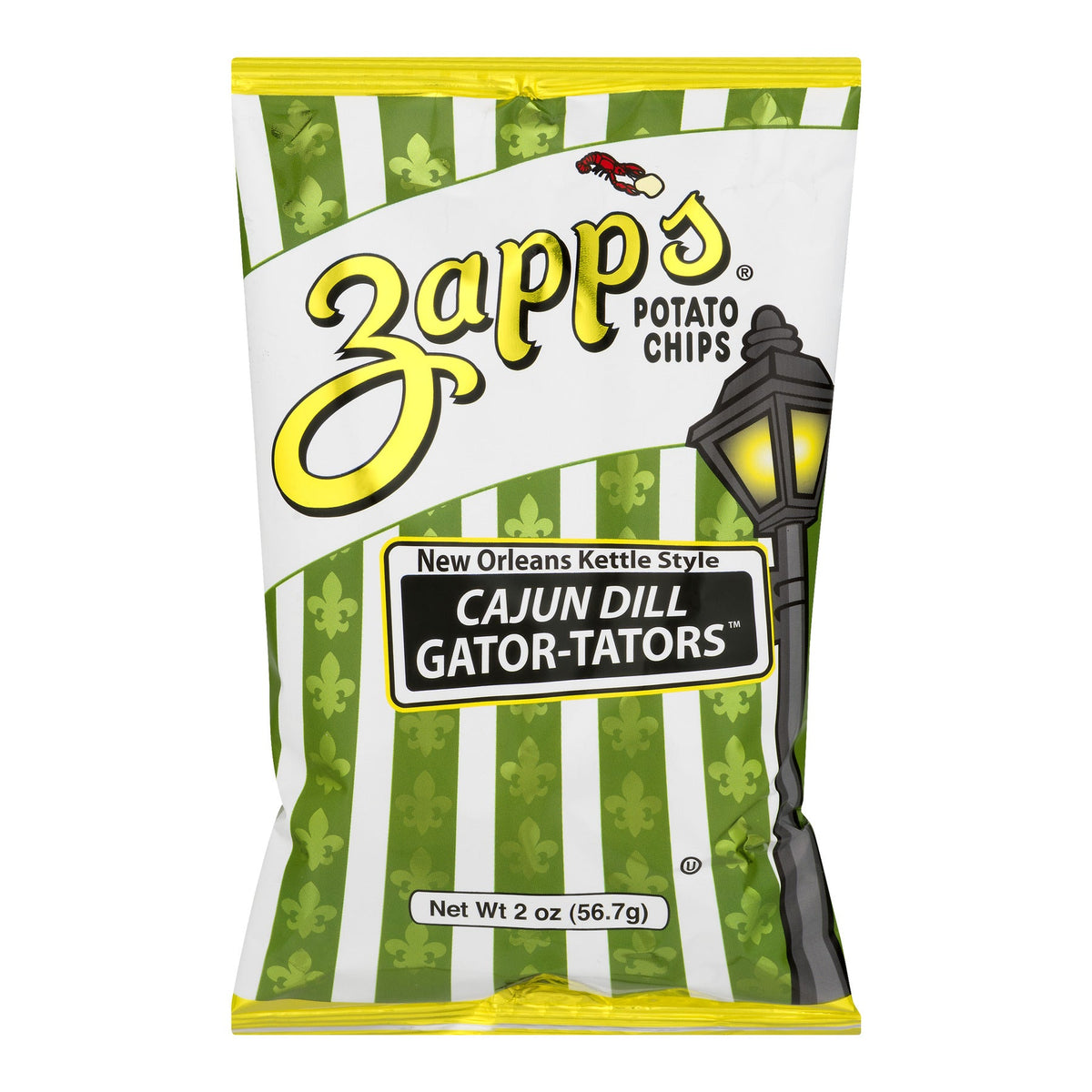 Zapps Potato Chips Cajun Dill, 2 Oz (Case of 25)