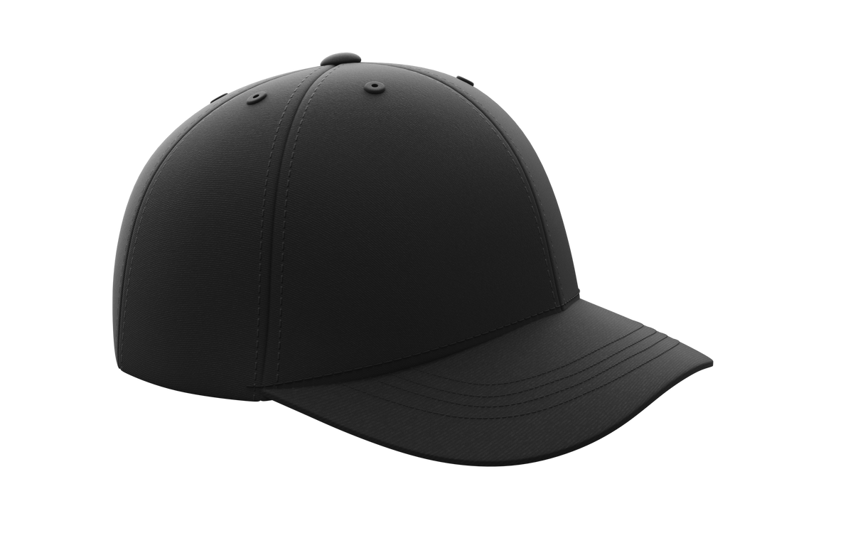 Pro Umpire Flex Fit Hat Baseball Softball Black Navy Base Plate