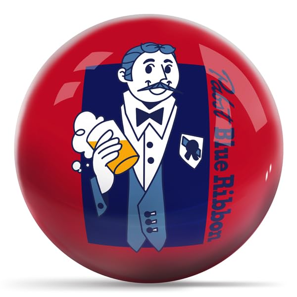 On The Ball Bowling Pabst Man with Beer Red - view 2