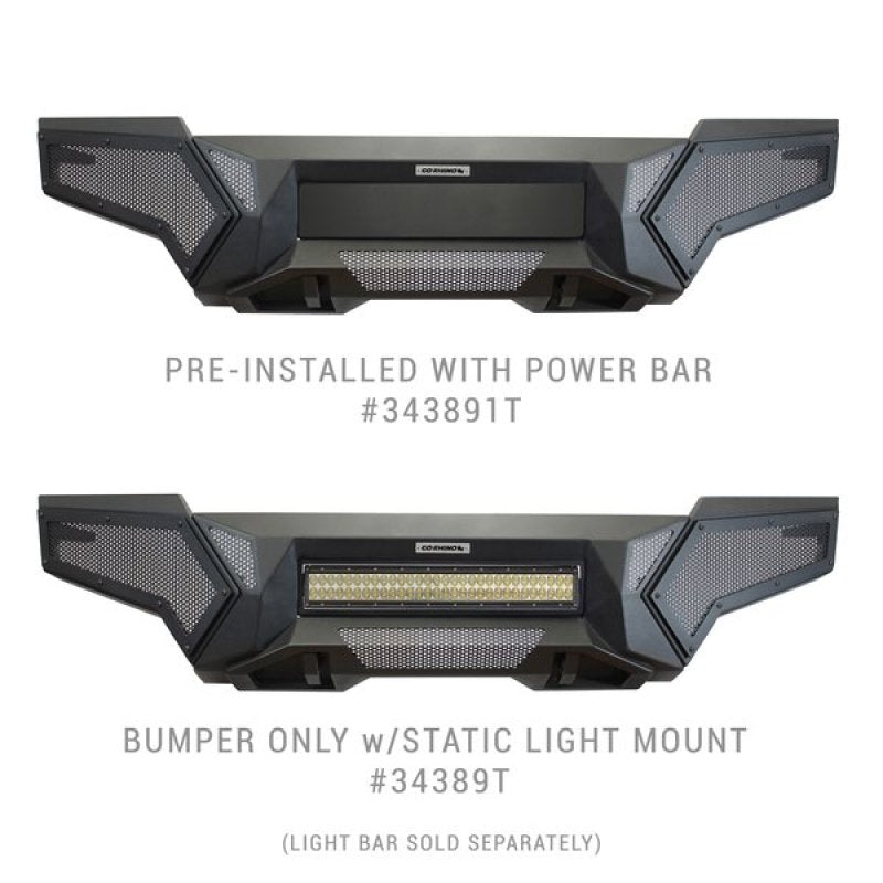 Go Rhino 16-21 Tacoma Element Front Bumper w/ Power Actuated Hide-away Light Bar Mount Tex Black - View 11