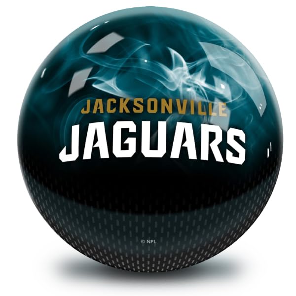 On The Ball Bowling NLF Jacksonville Jaguars Undrilled Bowling Ball (On Fire) - view 1