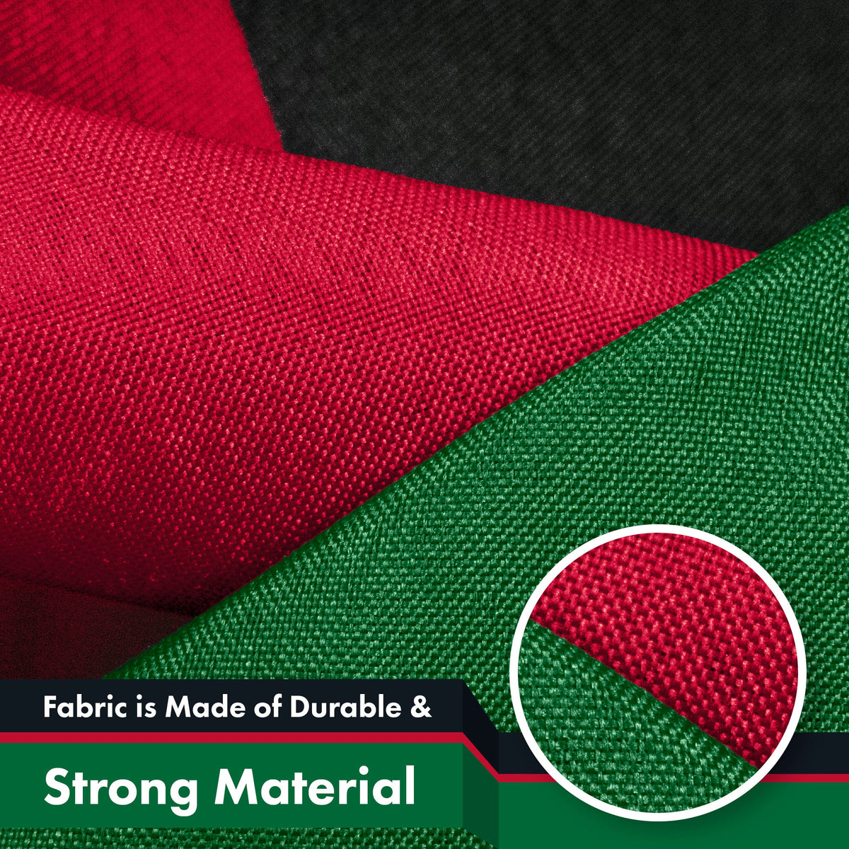 Kenya (Kenyan) Flag, 3x5 feet, Printed 150D, Indoor/Outdoor, Vibrant Colors, Brass Grommets, Quality - View 4