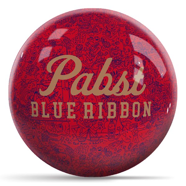On The Ball Bowling Pabst All Things Pabst Red with Blue Gold Logo - view 1