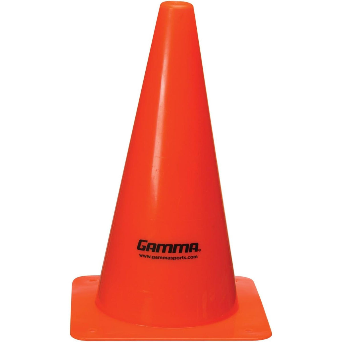 Training target cone used for sports drills, featuring a stable base and tall cone design for marking positions and practice areas.