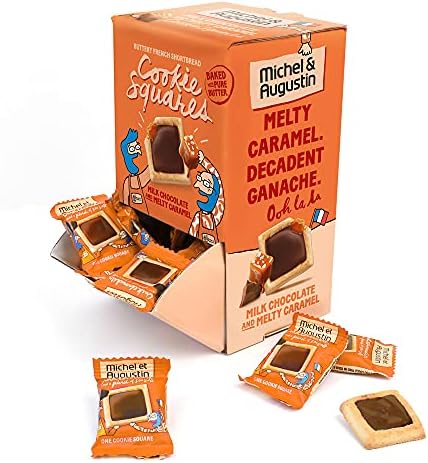 Michel et Augustin Milk Chocolate Caramel Cookie Squares, 40 ct