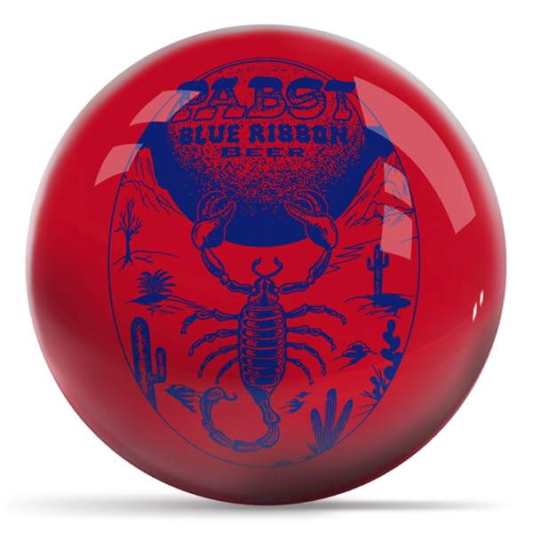 On The Ball Bowling Pabst Scorpion Red with Blue Logo - view 1