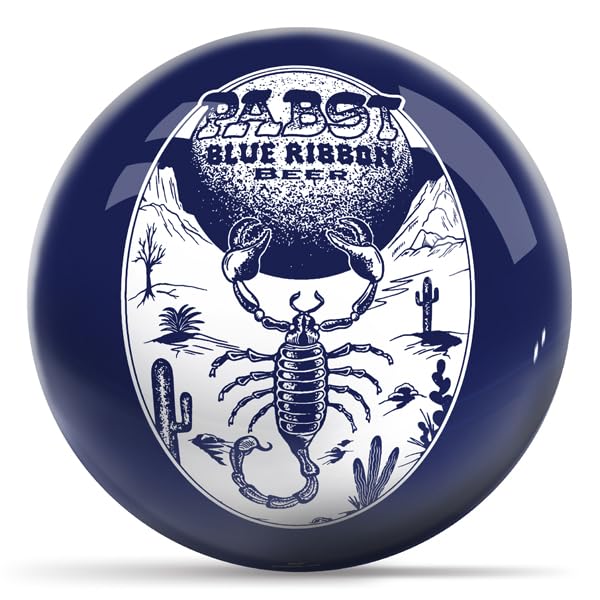 On The Ball Bowling Pabst Scorpion Blue with White Logo - view 1