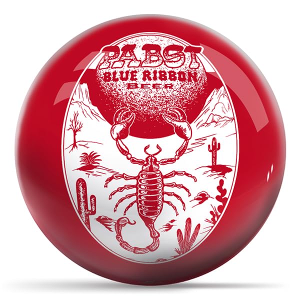 On The Ball Bowling Pabst Scorpion Red with White Logo - view 1