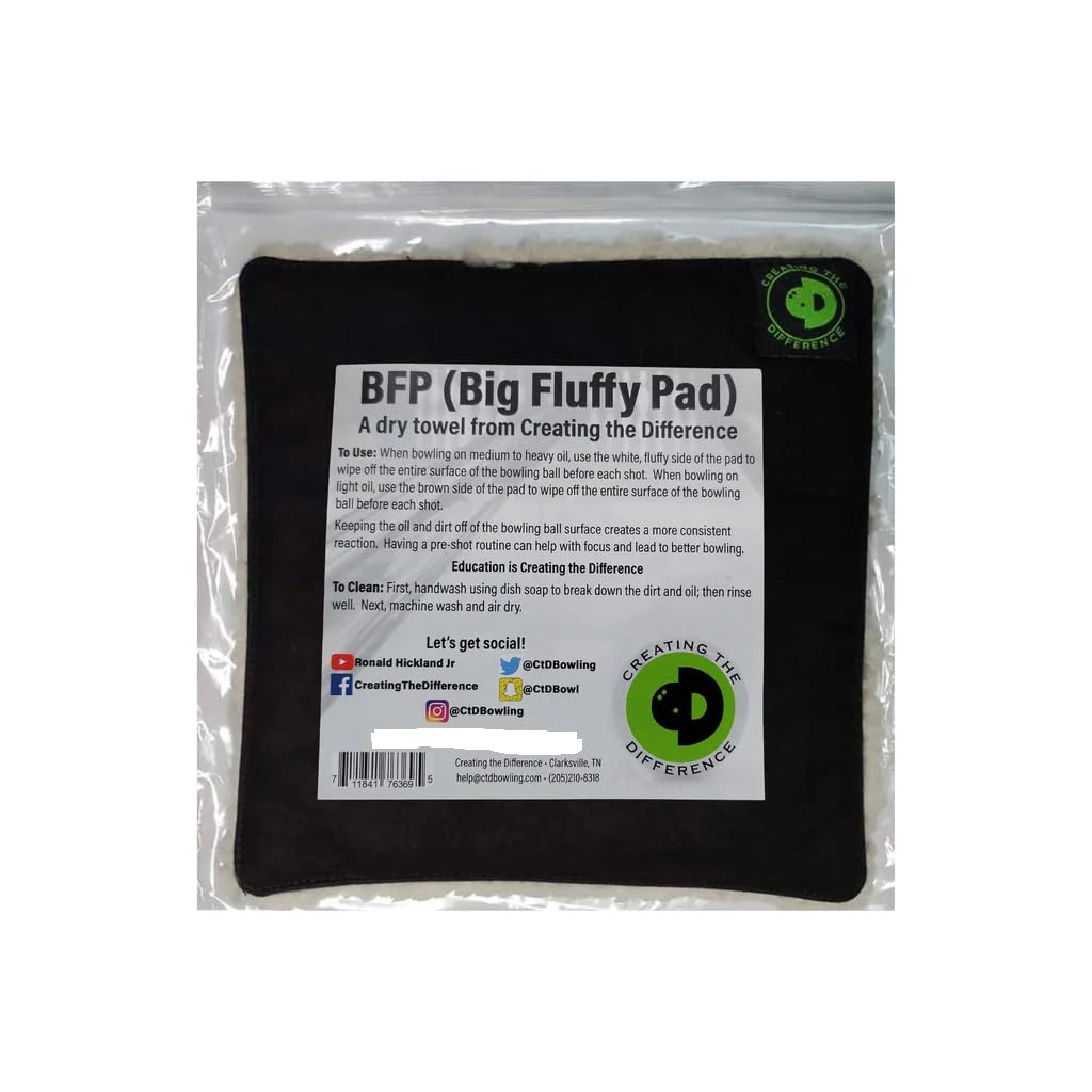 Creating the Difference CTD Big Fluffy Pad (BFP) Washable Microfiber Bowling Ball Shammy Towel - view 1