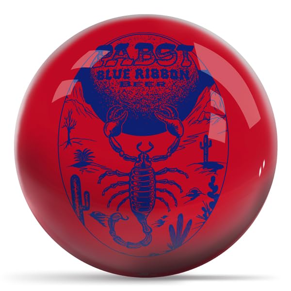 On The Ball Bowling Pabst Scorpion Red with Blue Logo - view 2