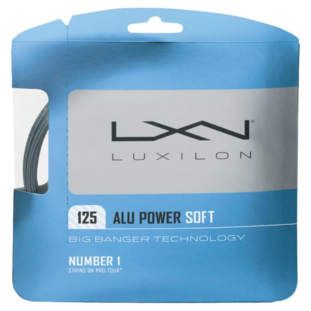 Luxilon ALU Power Soft 125 Tennis String Set, 1.25 mm 16L, Silver - main view