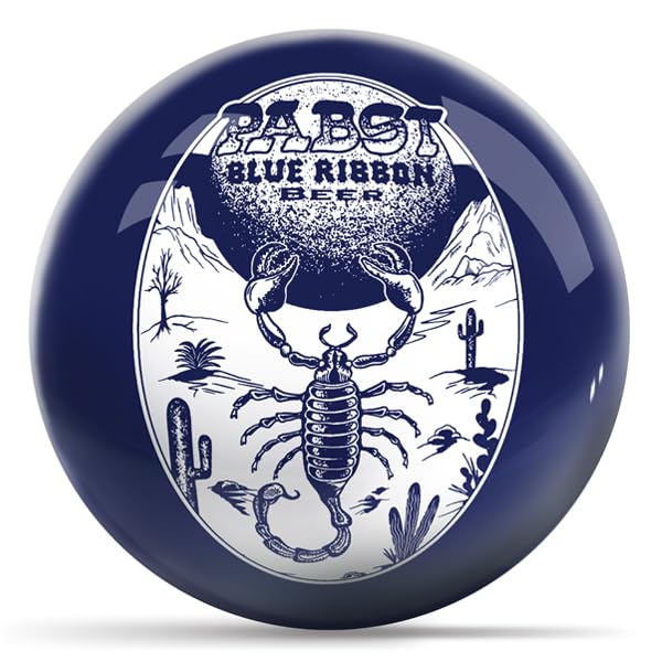 On The Ball Bowling Pabst Scorpion Blue with White Logo - view 2