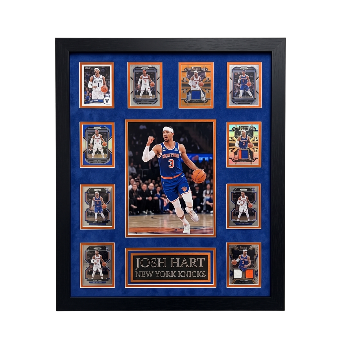 Josh Hart 10-Card Custom Framed Display Piece New York Knicks