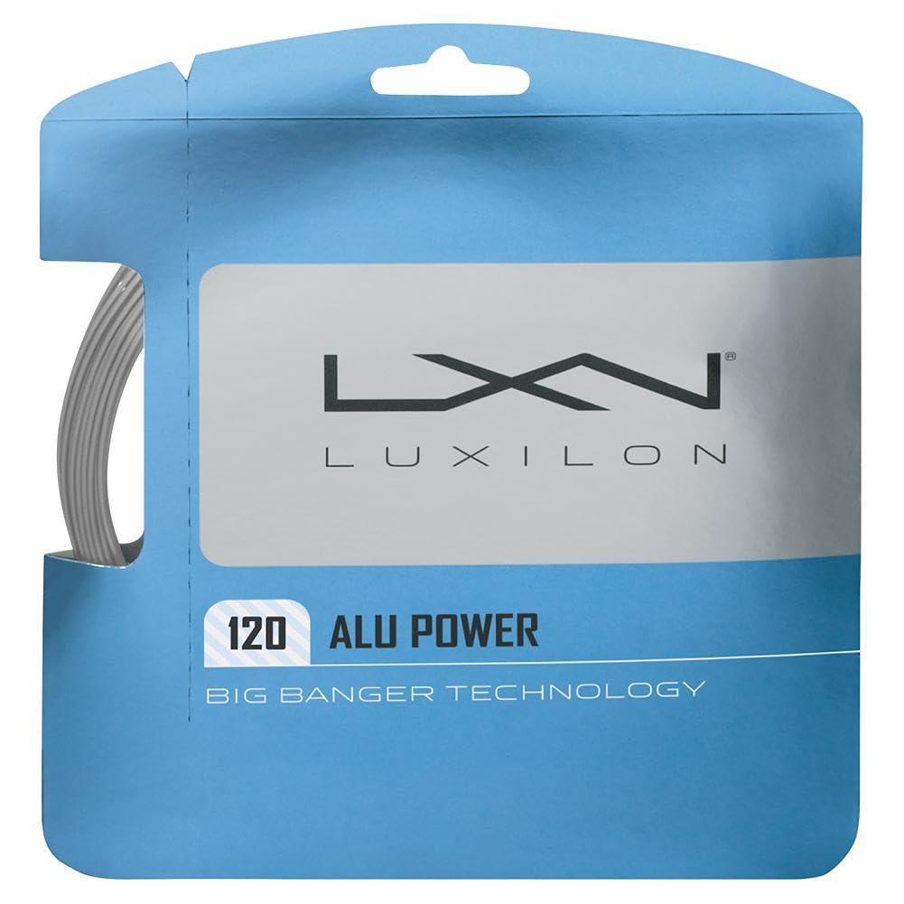 Luxilon ALU Power 120 Tennis String Set, 17L Gauge 1.20mm, Silver - view 1