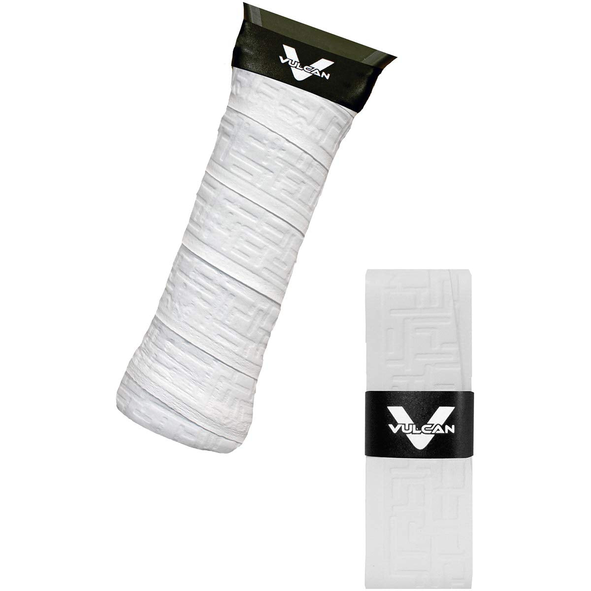 Vulcan Max Cool Pickleball Overgrip, 3 Pack in White - Front View