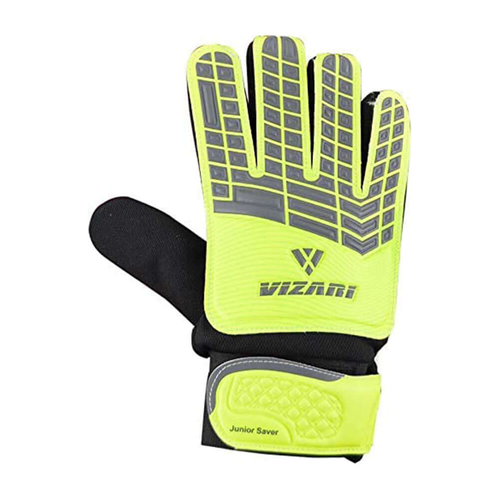 Vizari Junior Saver Soccer Goalkeeper Gloves - Yellow/Grey/Black