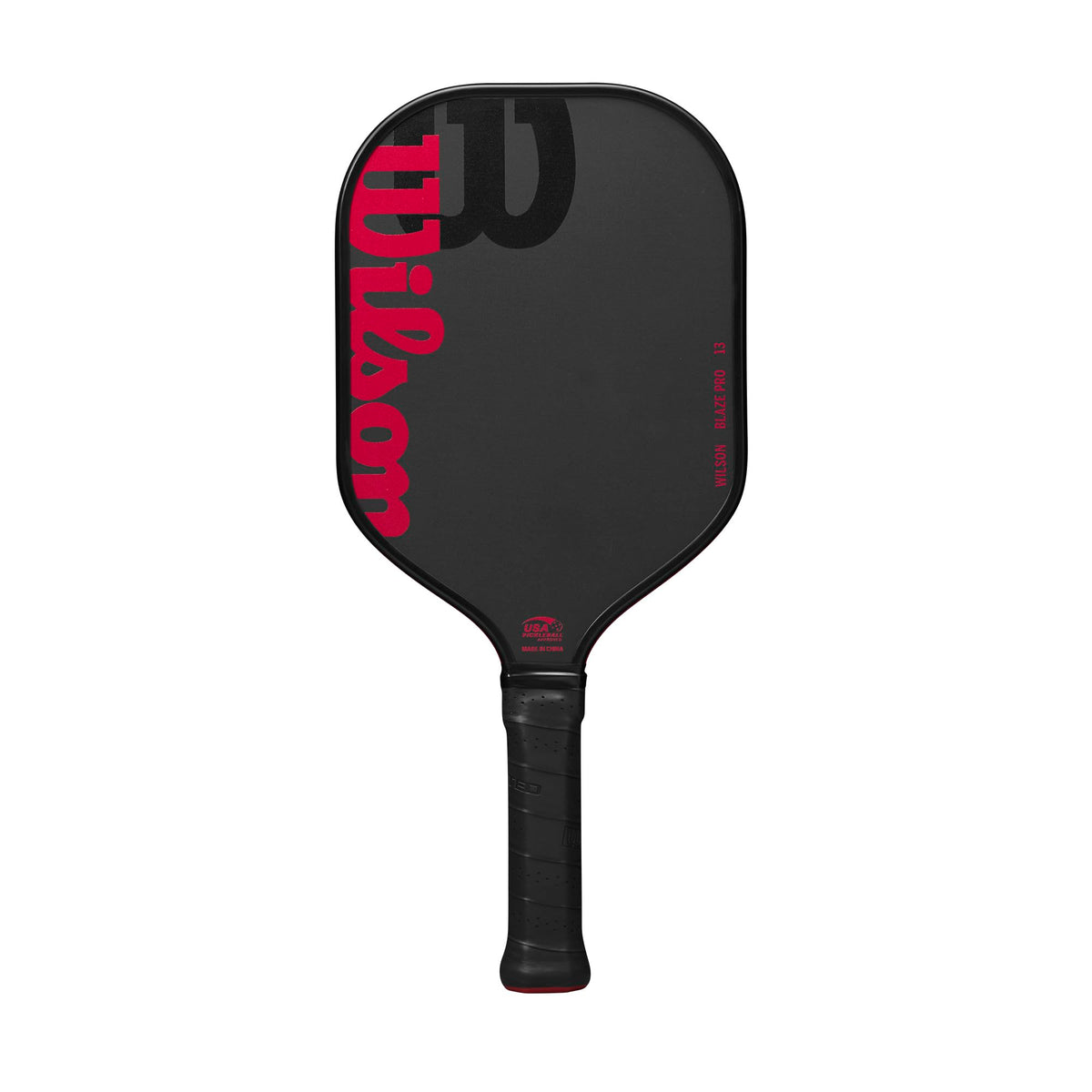 Wilson Blaze Pro 13mm Raw Hybrid Pickleball Paddle, Black/Red - main view