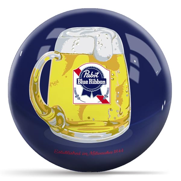On The Ball Bowling Pabst Beer Mug Blue - view 1