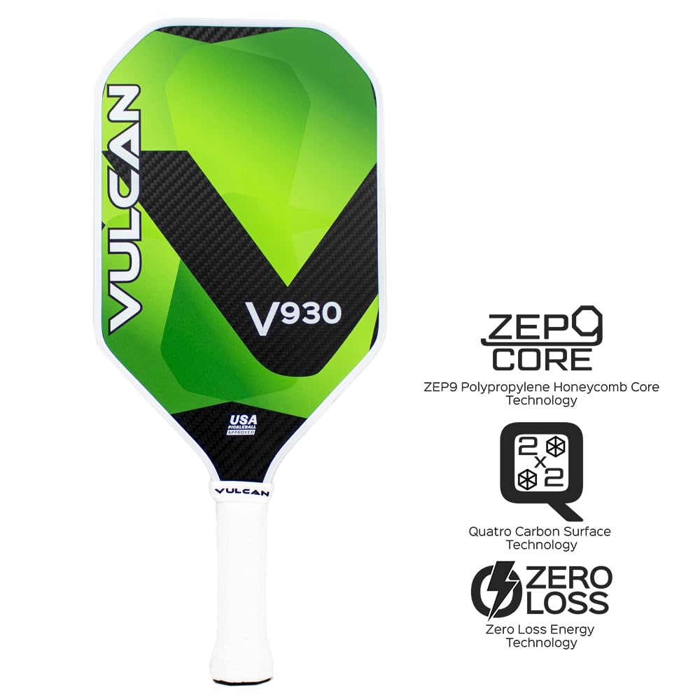 Vulcan V930 13mm Pickleball Paddle, Emerald - Alternate View 3