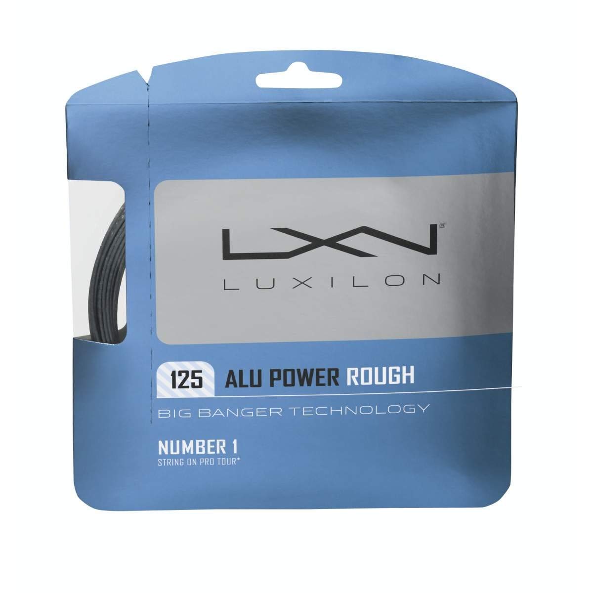 Luxilon ALU Power Rough 125 Tennis String, 16L Set, Silver - main view