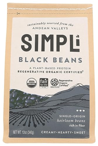 Simpli Organic Regenerative Black Beans, 12 oz (Case of 8)