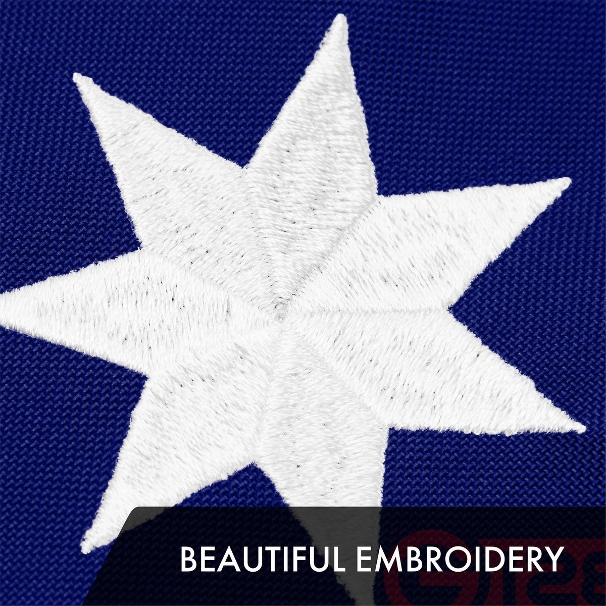 G128 Bennington 76 Flag, 5x8 Ft, ToughWeave Series Embroidered 300D Polyester, Historical Flag, Embroidered - View 3