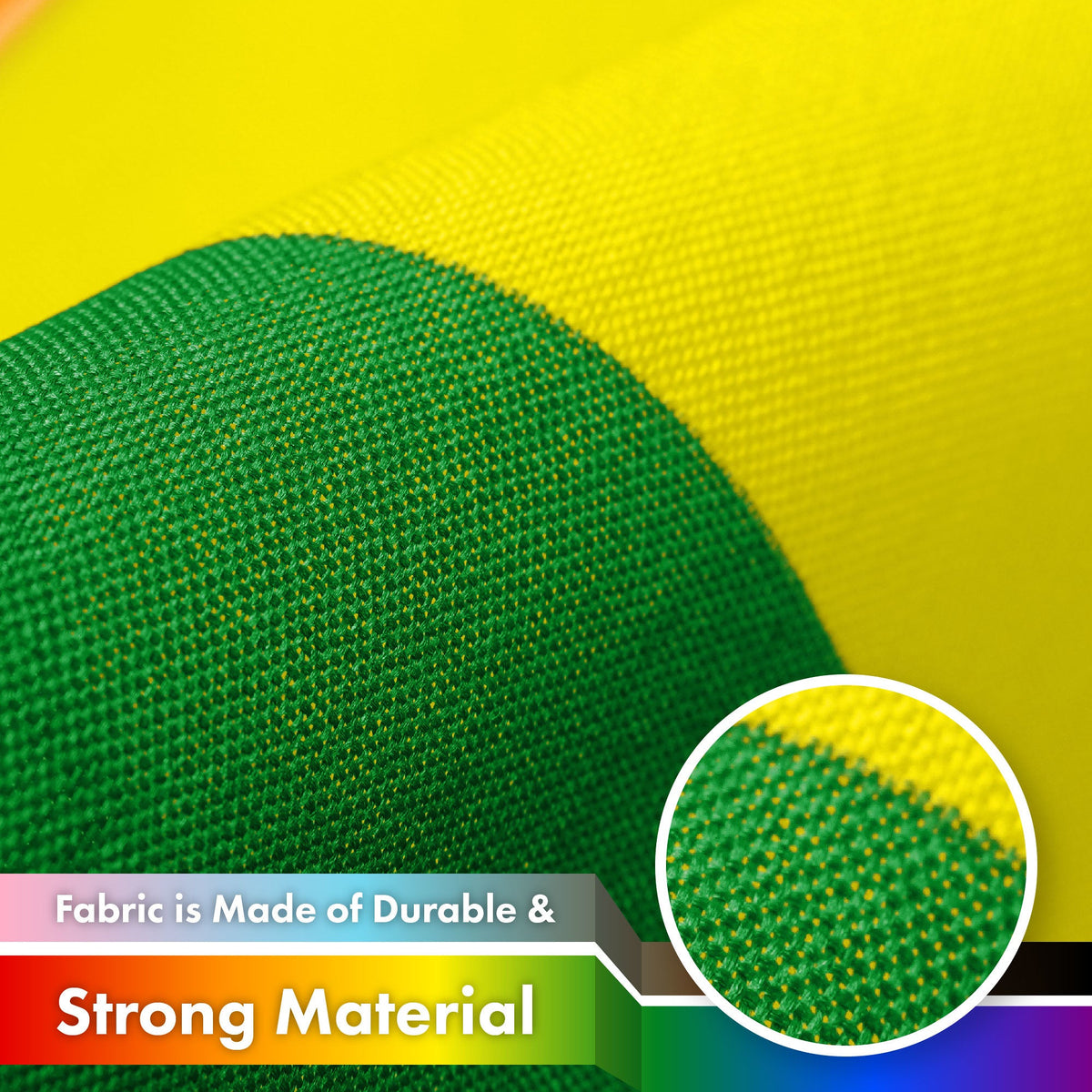 G128 LGBT Progress Rainbow Pride Flag, 3x5 Ft, LiteWeave Pro Series Printed 150D Polyester, Indoor/Outdoor - View 4