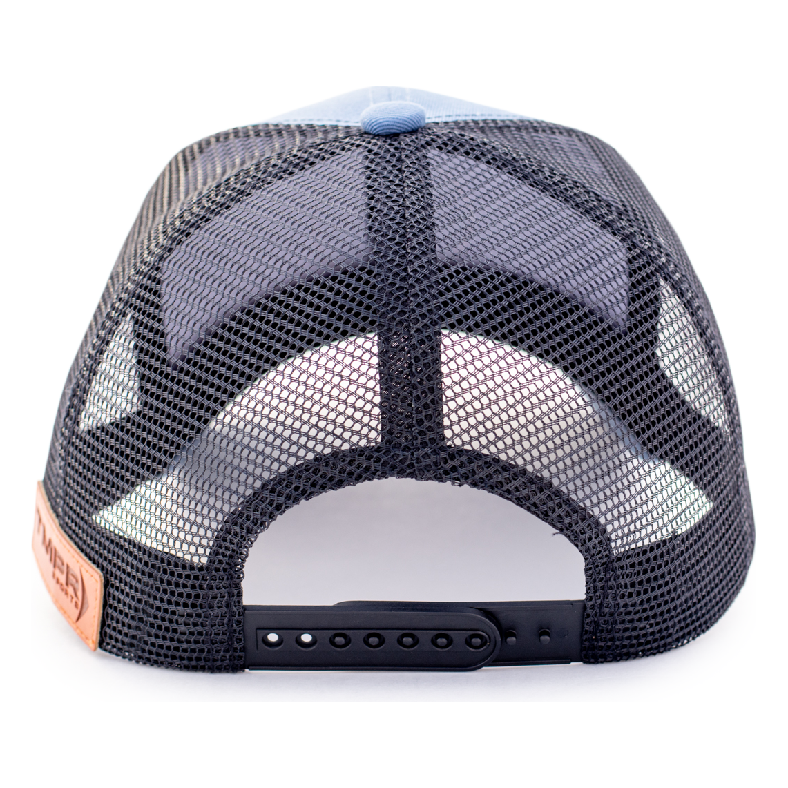 TMPR Legacy Trucker Cap, Blue and Black - Detail View 6