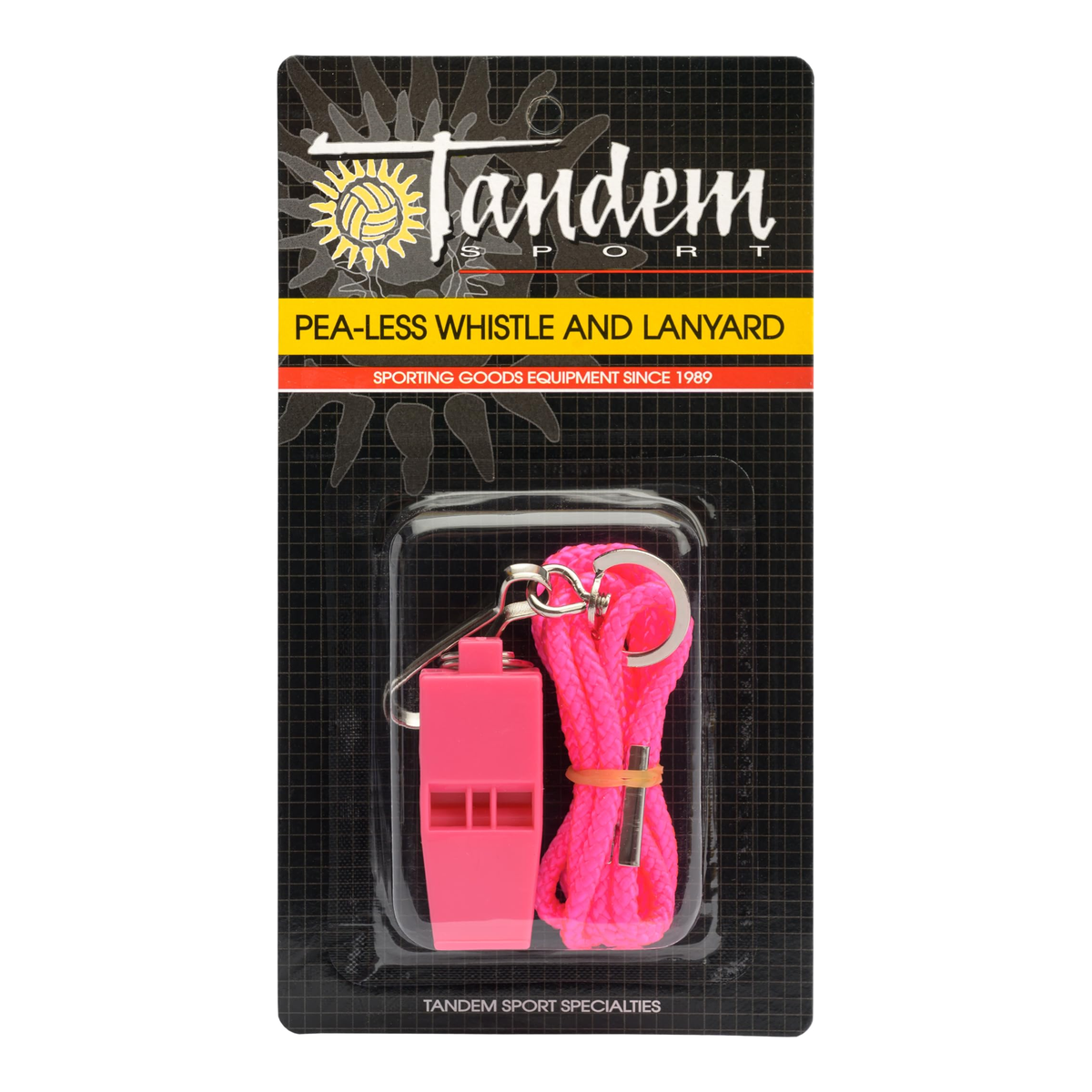 Tandem Sport Pea-Less Whistle and Lanyard, Pink - Alternate View 1