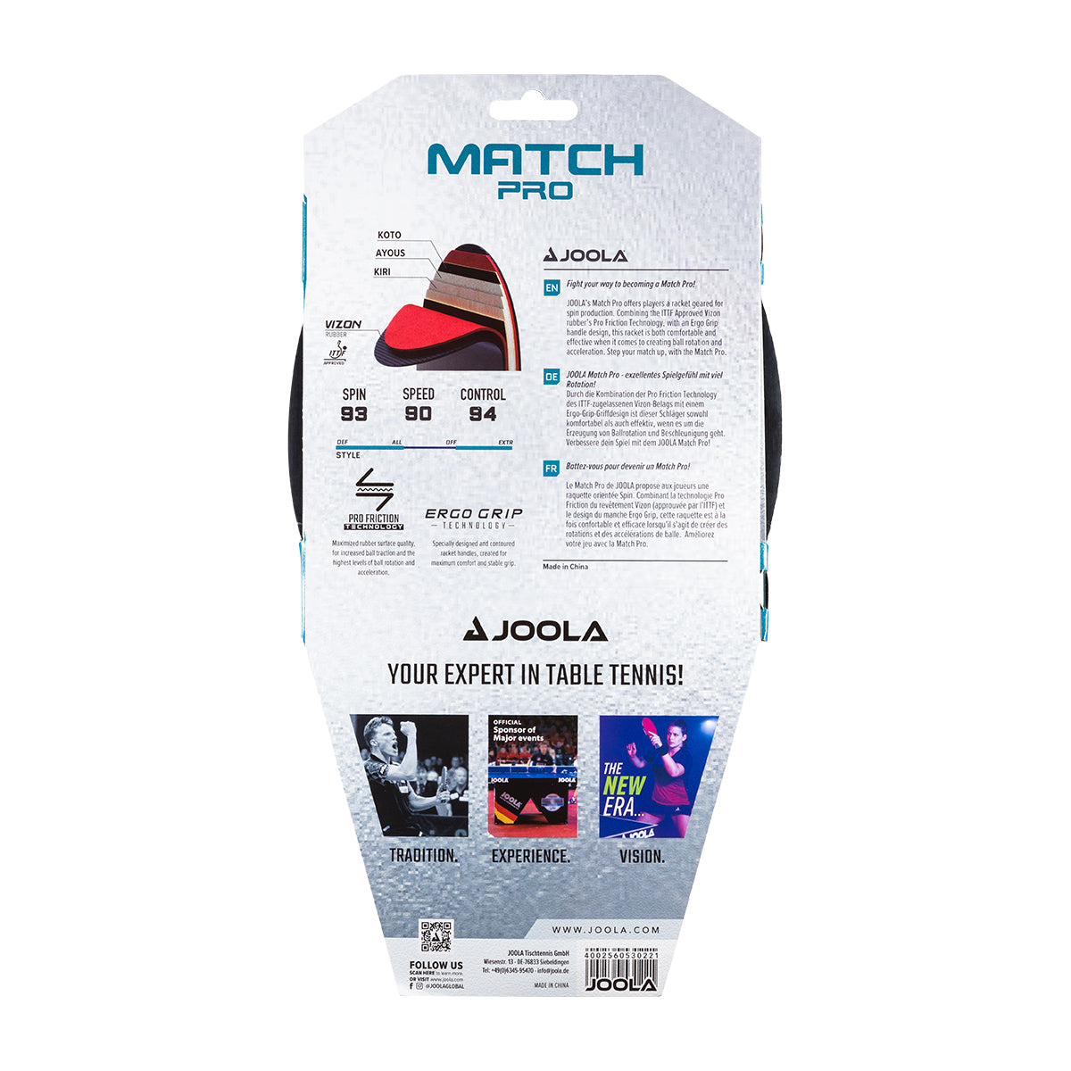 JOOLA Match Pro Table Tennis Racket product image