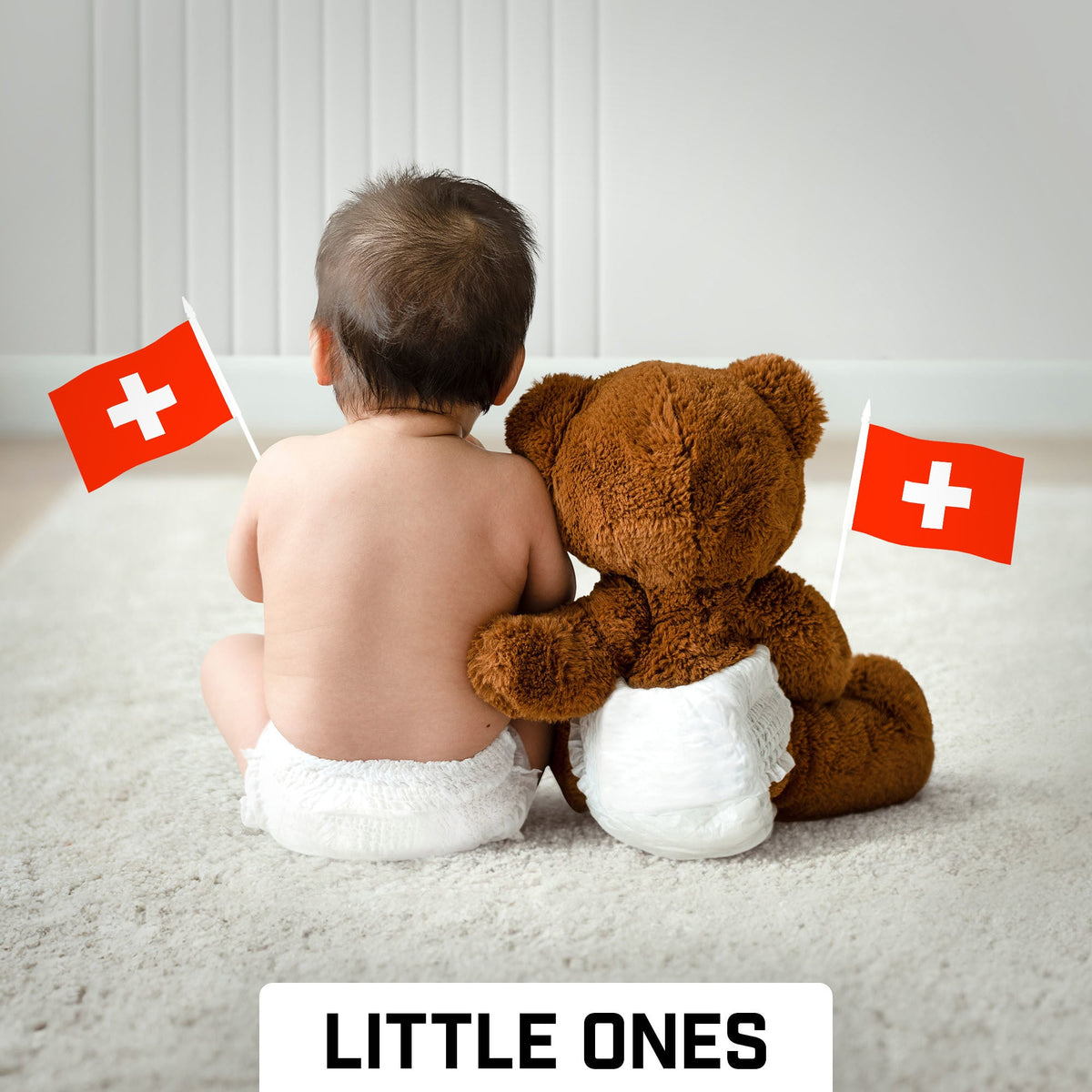 G128 24 Pack Handheld Switzerland Swiss Stick Flags, 4x6 In, Printed 150D Polyester, Country Flag, Solid - View 5
