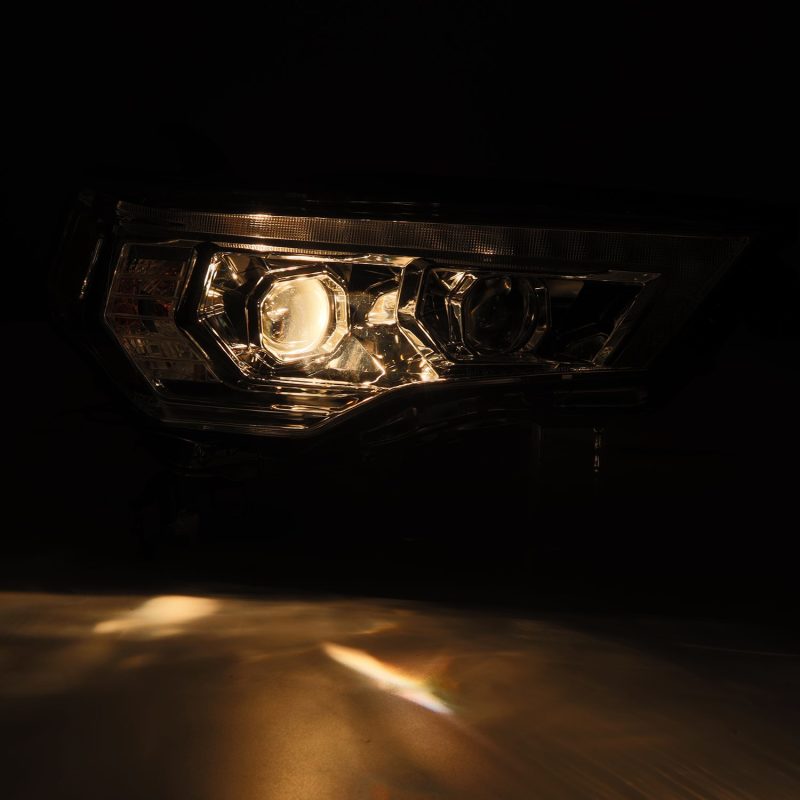 AlphaRex 14-22 Toyota 4Runner PRO-Series Projector Headlights Black w/Seq. Sig. + DRL - View 3