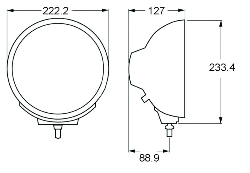 Hella Rallye 4000 Series Chrome Euro Beam 12V Halogen Lamp with Position Lamp - View 6