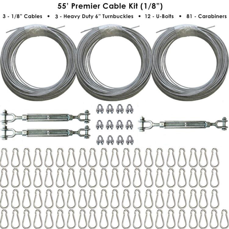 Cimarron 70' Cable Kit Premier 1/8" - Front View