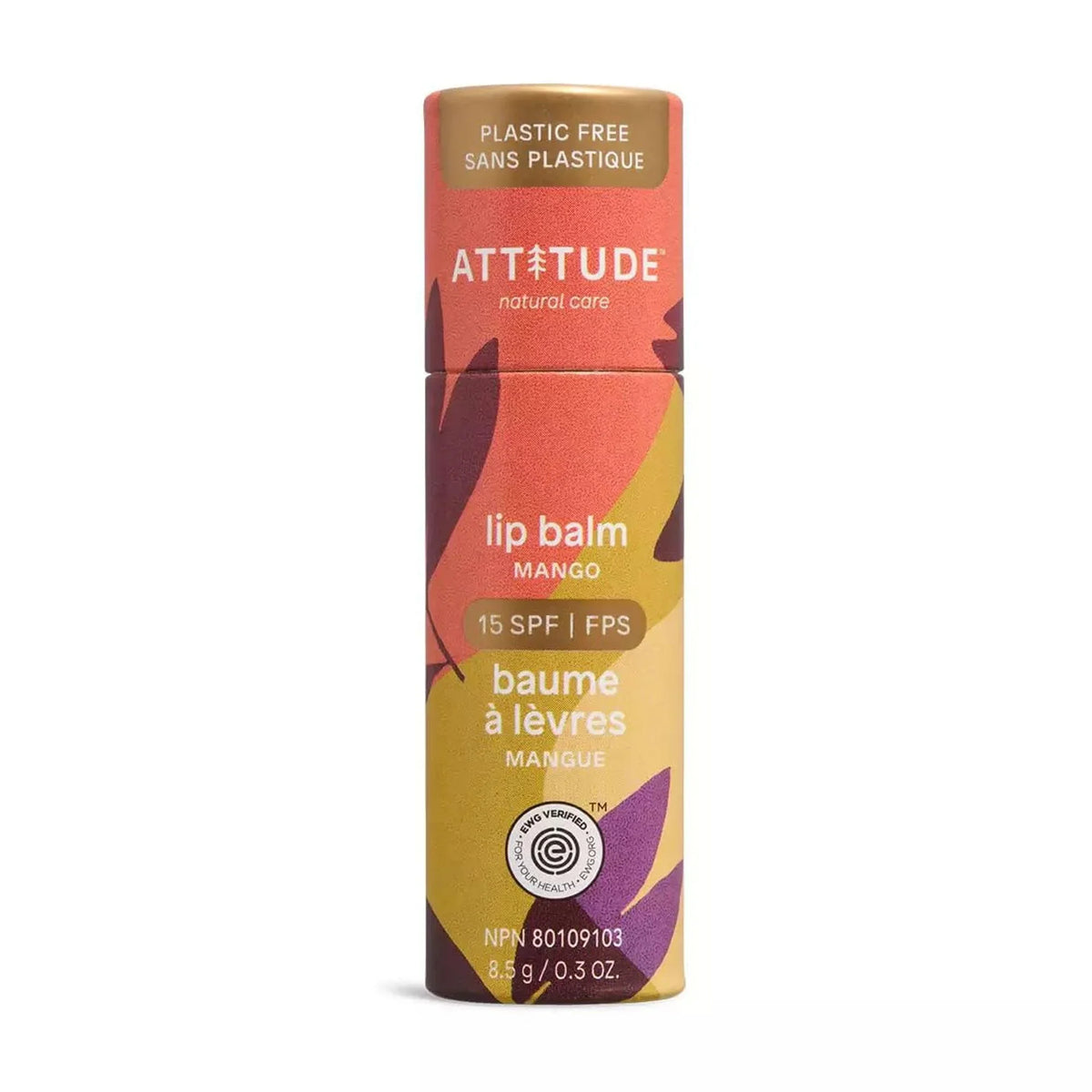 Attitude SPF 15 Mango Lip Balm, 0.3 oz (Case of 12)