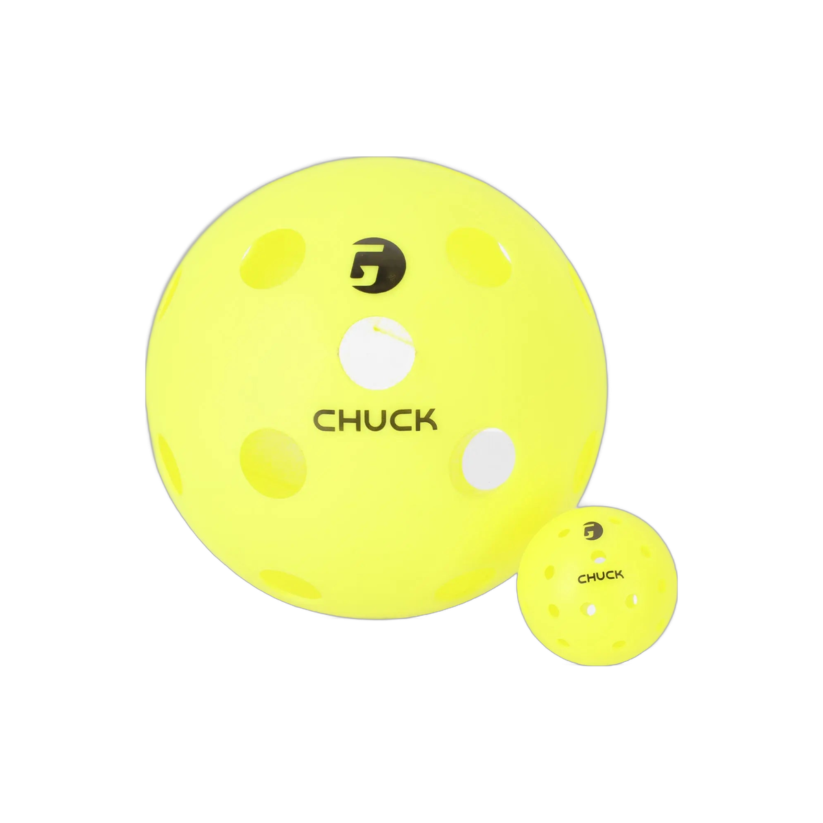 Gamma Giant CHUCK oversized keepsake with a standard pickleball shown for scale; smaller ball not included