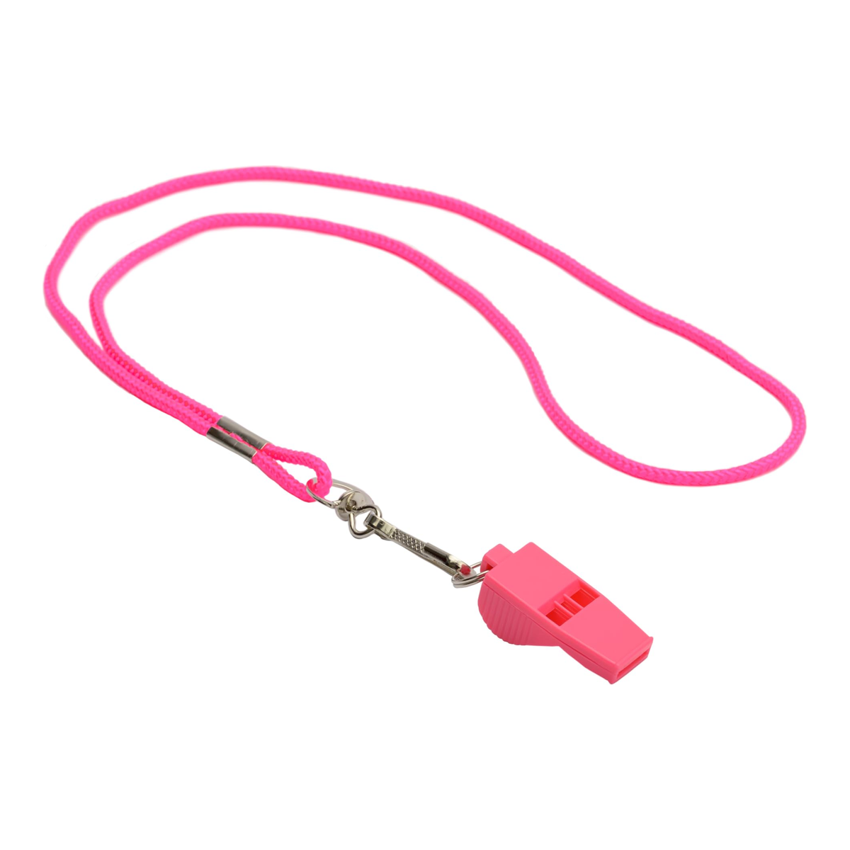 Tandem Sport Pea-Less Whistle and Lanyard, Pink - Front View