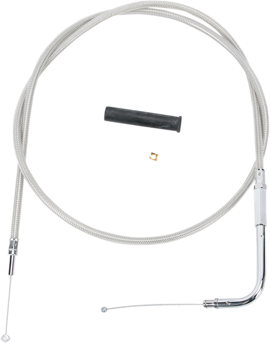 Drag Specialties Stainless Braided Throttle Cable - 42.5 inches, Part Number 5332103B